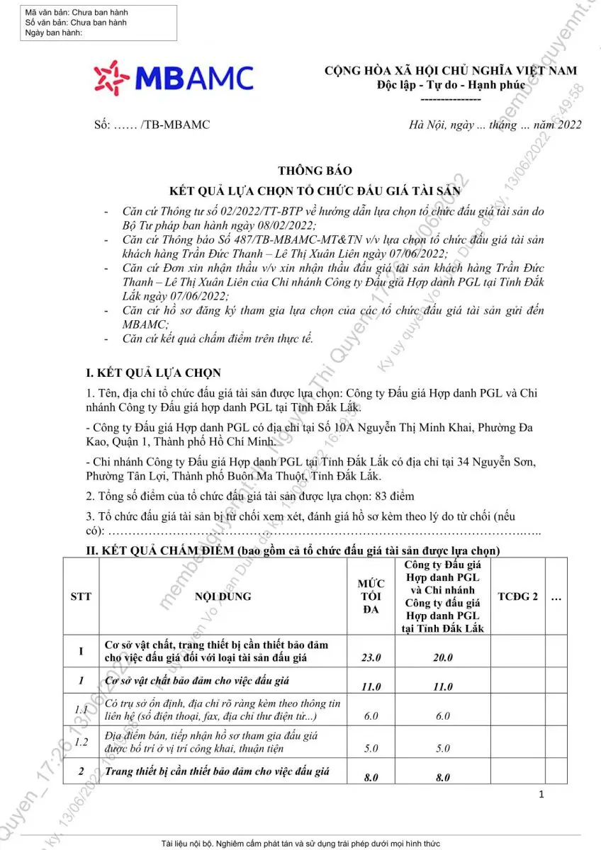 Ảnh chụp văn bản thông báo, trang 2