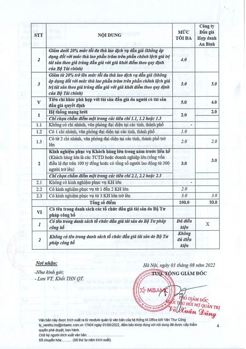 Ảnh chụp văn bản thông báo, trang 4