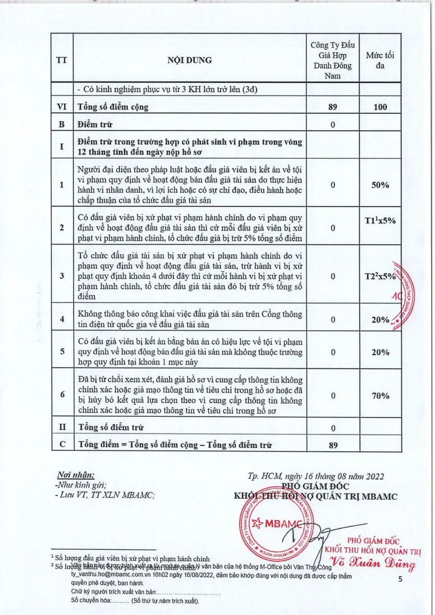 Ảnh chụp văn bản thông báo, trang 5