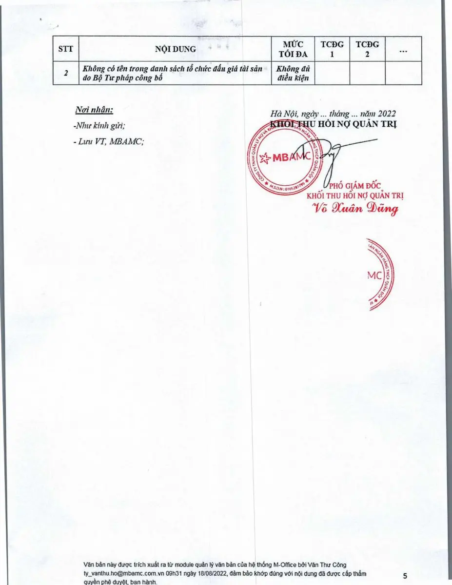 Ảnh chụp văn bản thông báo, trang 5