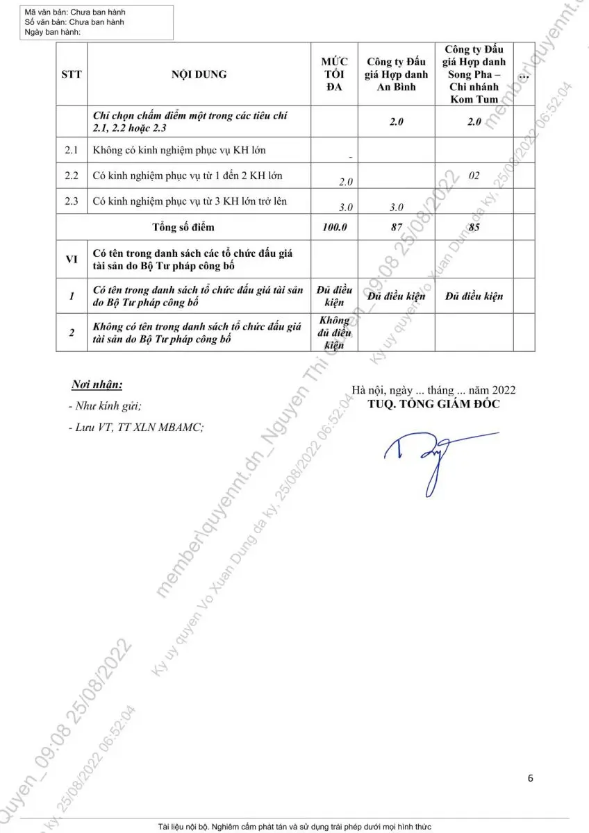 Ảnh chụp văn bản thông báo, trang 7