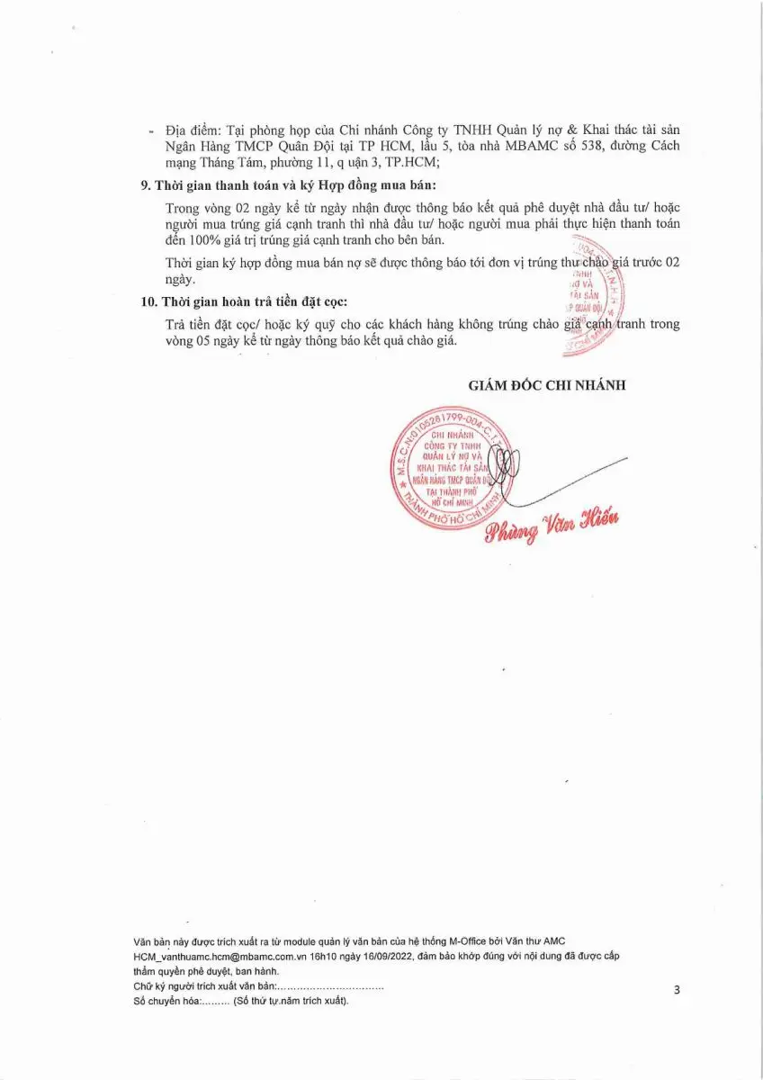 Ảnh chụp văn bản thông báo, trang 3