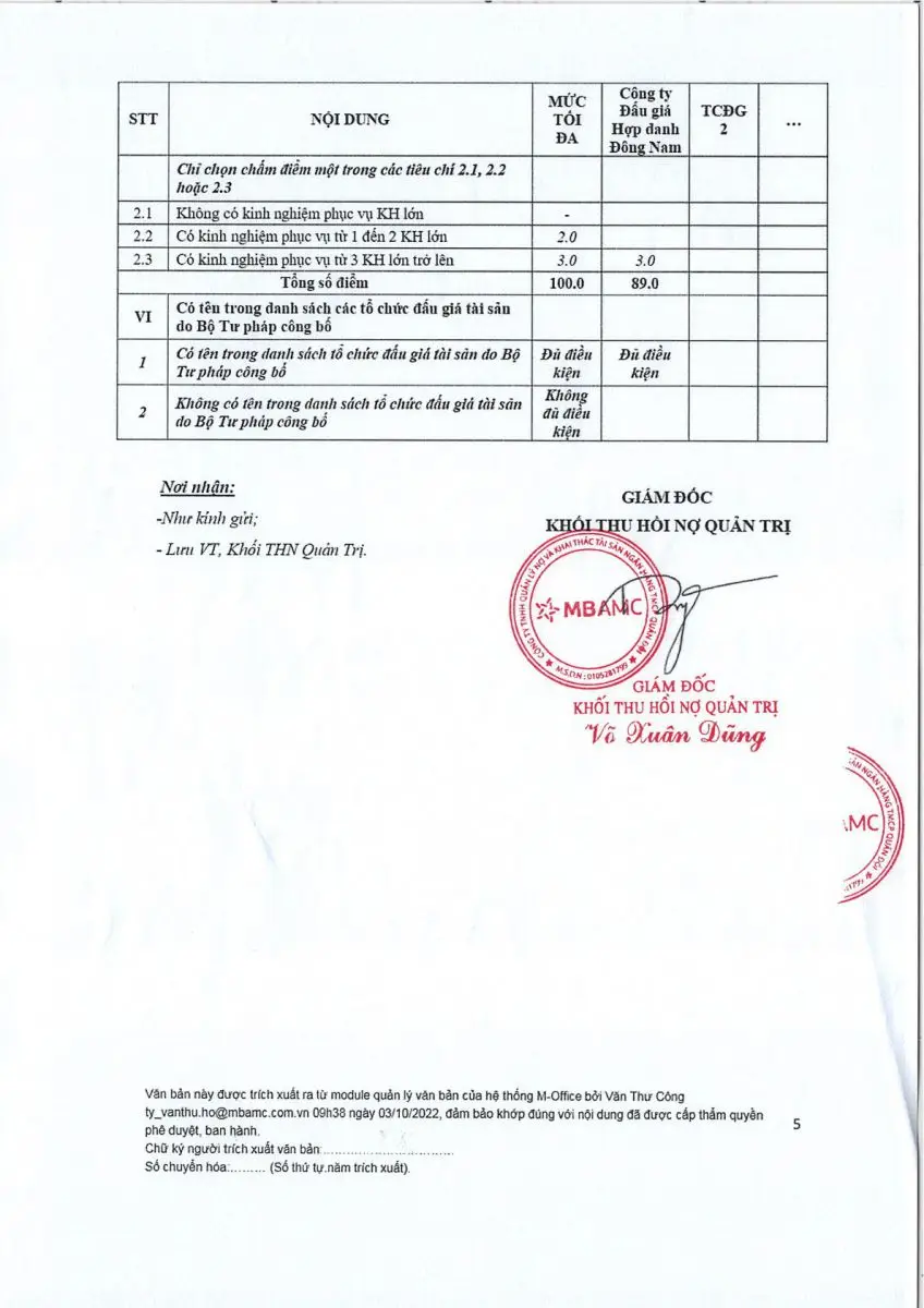 Ảnh chụp văn bản thông báo, trang 5