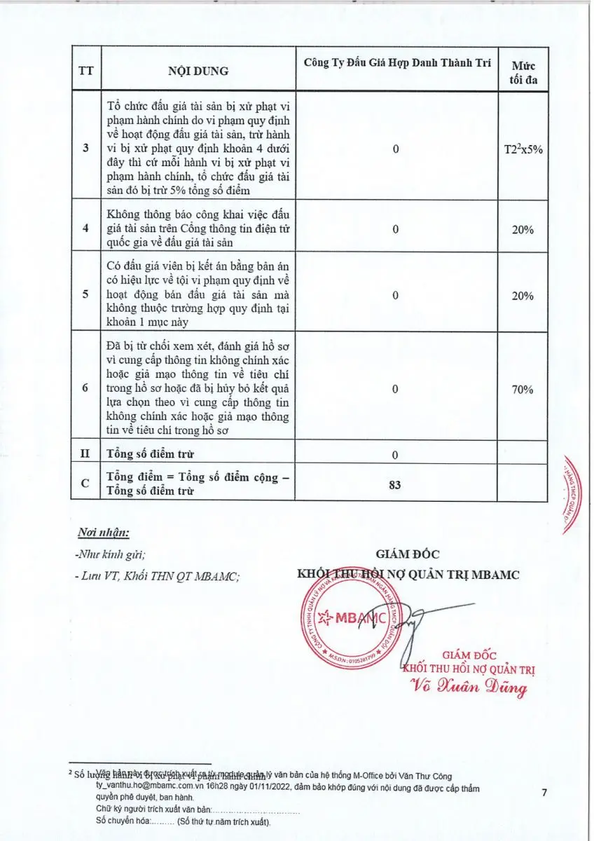 Ảnh chụp văn bản thông báo, trang 7