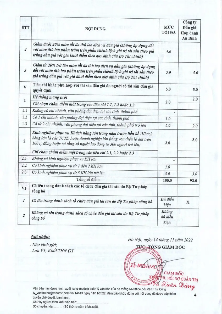 Ảnh chụp văn bản thông báo, trang 4