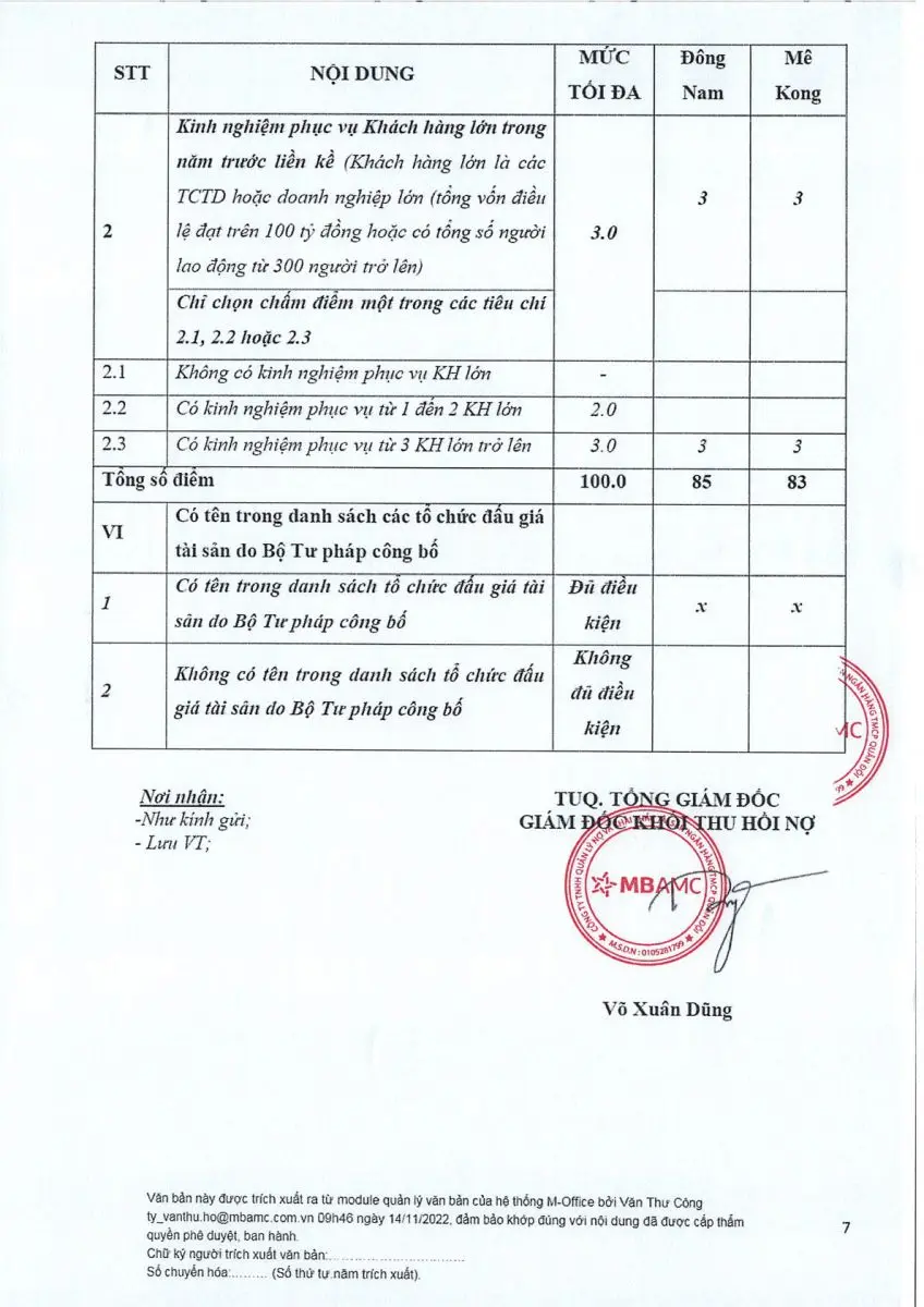 Ảnh chụp văn bản thông báo, trang 7