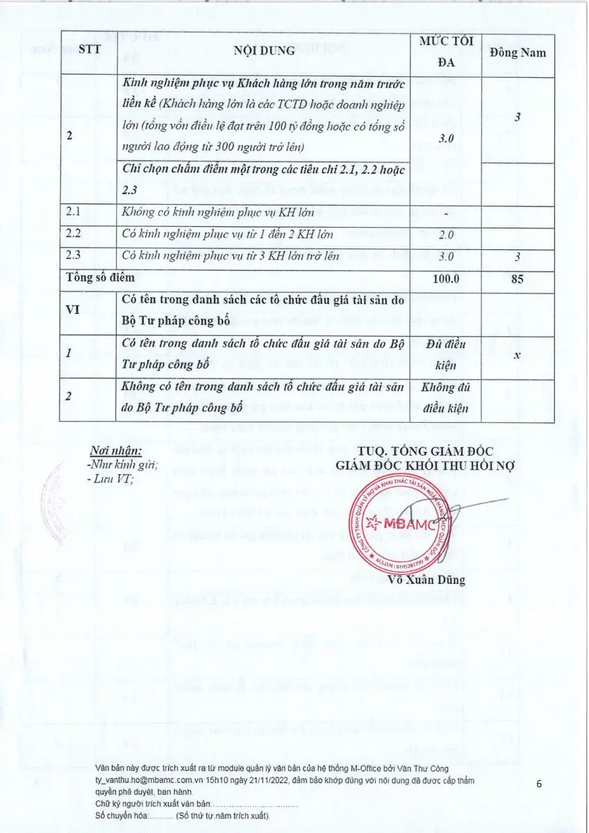 Ảnh chụp văn bản thông báo, trang 6