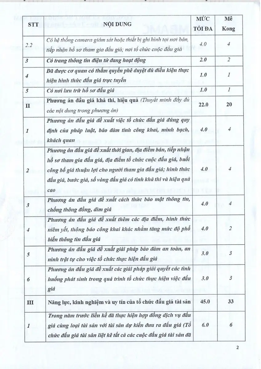 Ảnh chụp văn bản thông báo, trang 2