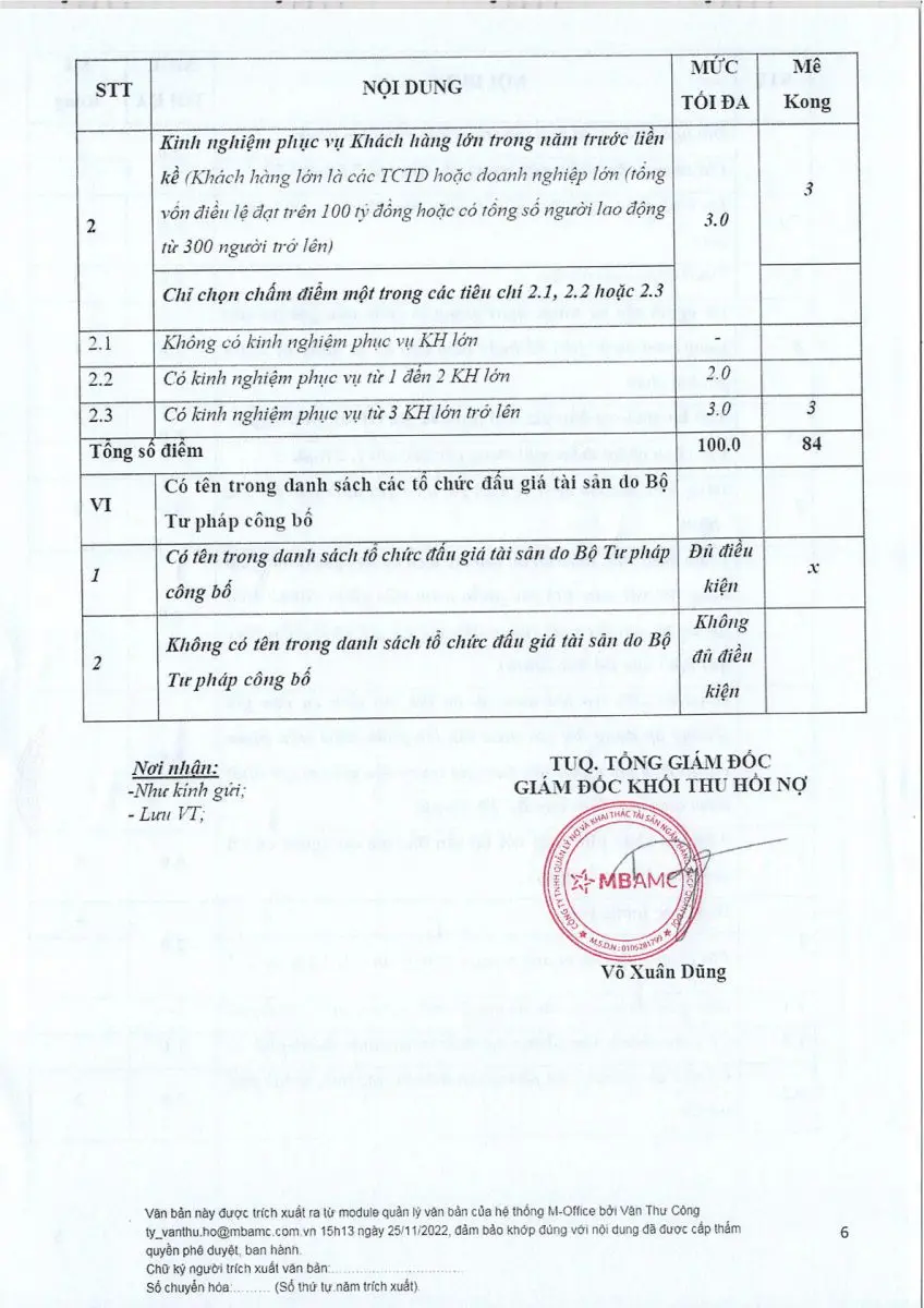 Ảnh chụp văn bản thông báo, trang 6