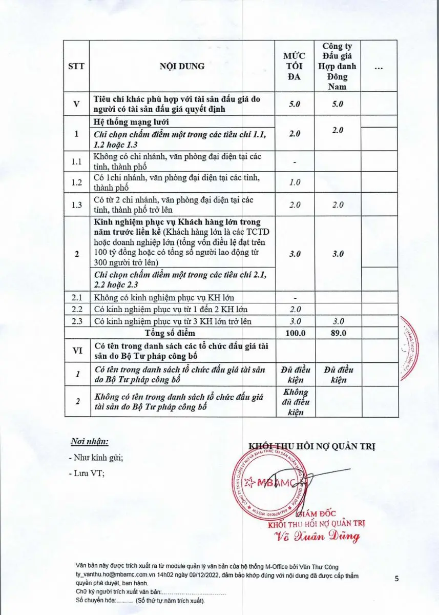 Ảnh chụp văn bản thông báo, trang 5