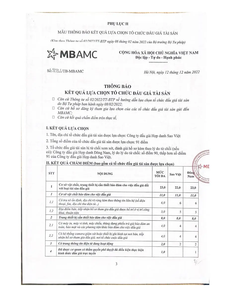 Ảnh chụp văn bản thông báo, trang 1