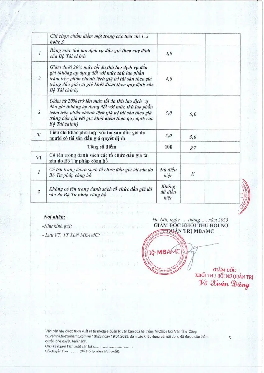 Ảnh chụp văn bản thông báo, trang 5