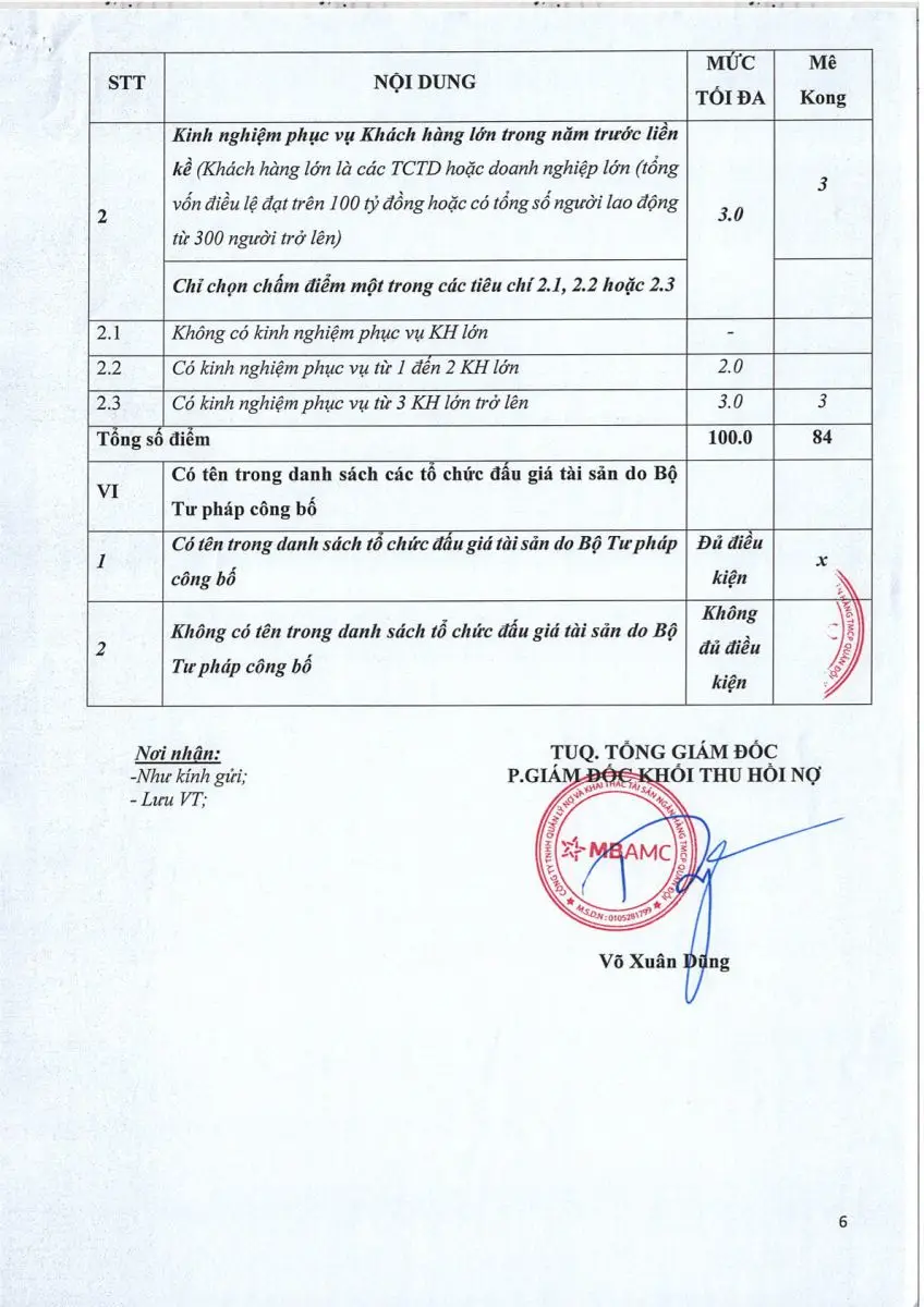 Ảnh chụp văn bản thông báo, trang 6