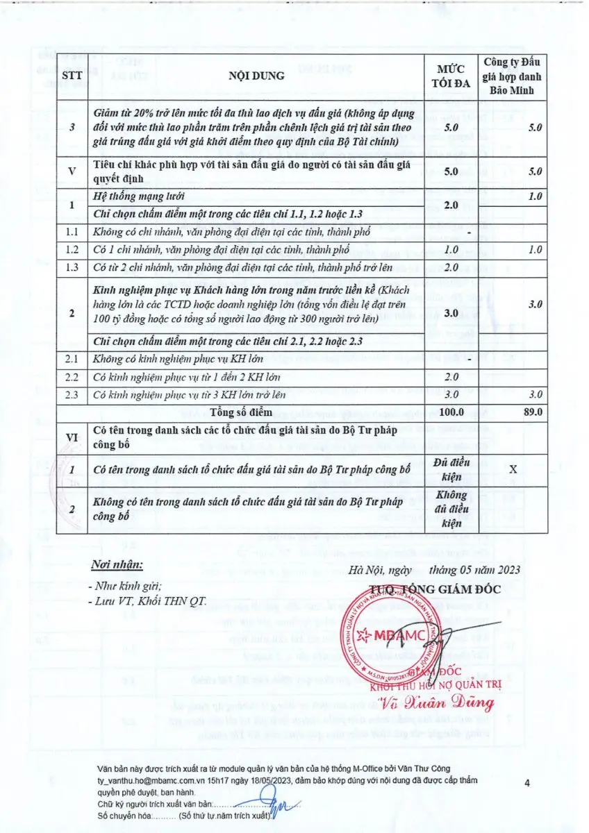 Ảnh chụp văn bản thông báo, trang 4