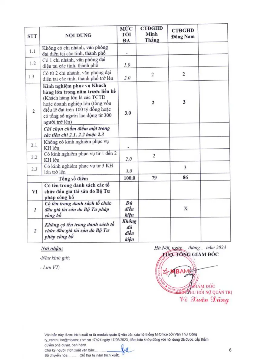 Ảnh chụp văn bản thông báo, trang 6