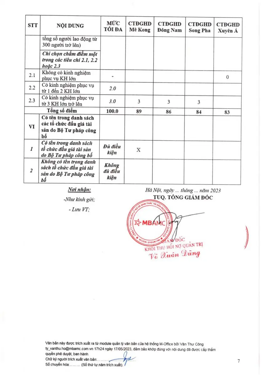 Ảnh chụp văn bản thông báo, trang 7