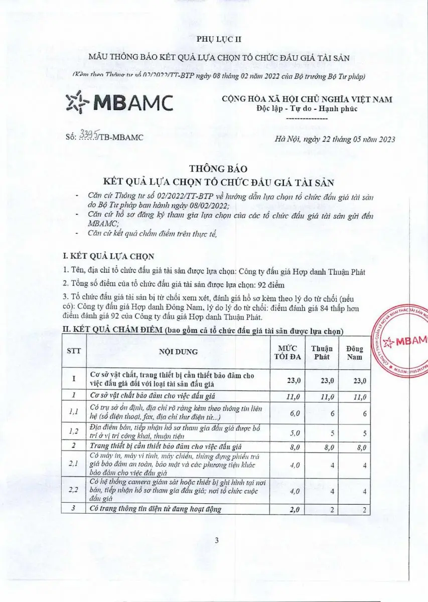 Ảnh chụp văn bản thông báo, trang 1