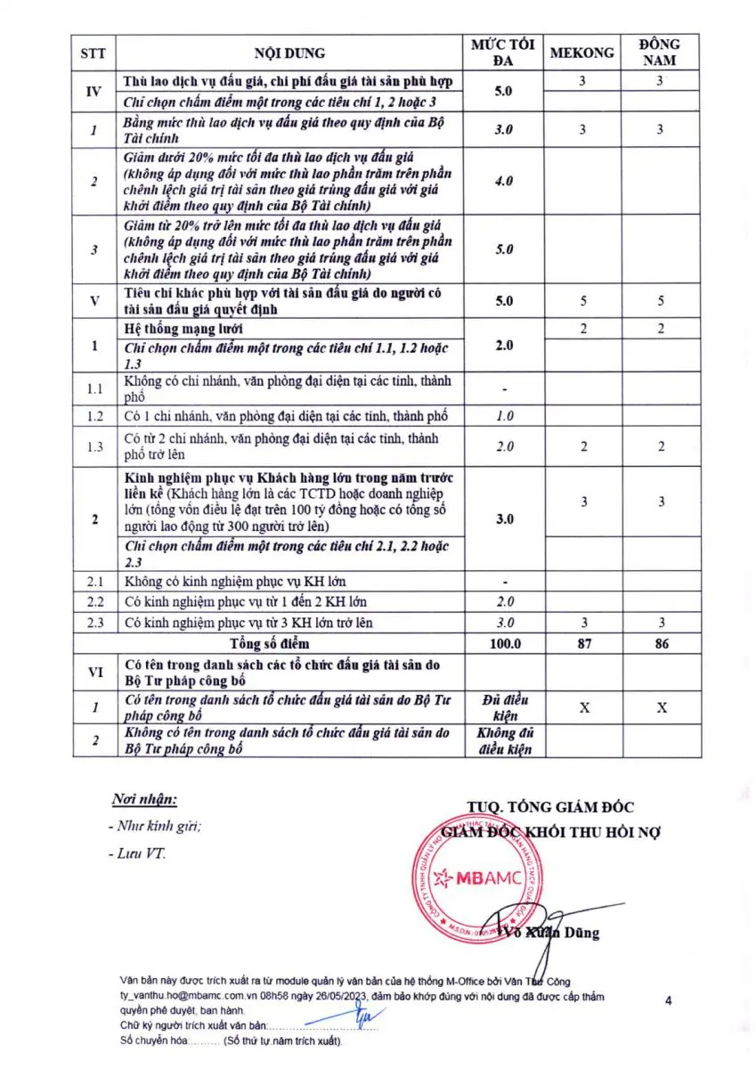 Ảnh chụp văn bản thông báo, trang 4