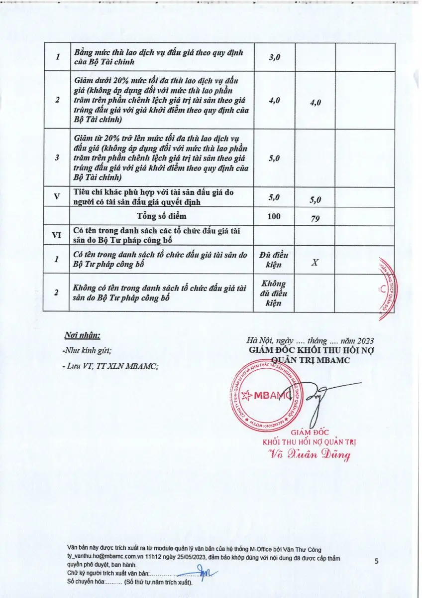 Ảnh chụp văn bản thông báo, trang 5