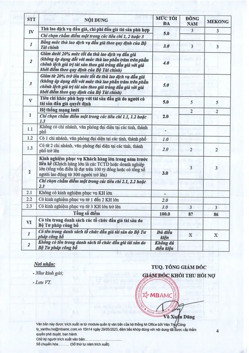 Ảnh chụp văn bản thông báo, trang 4