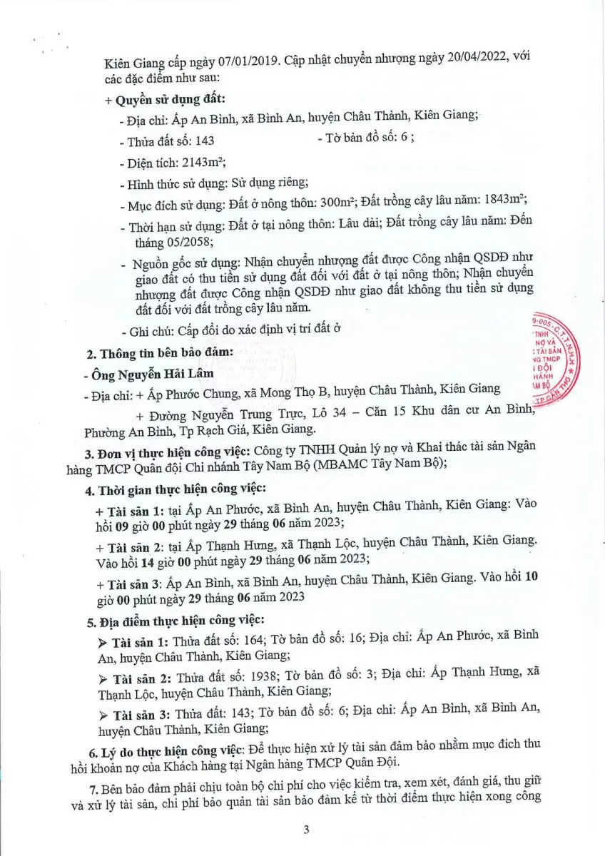 Ảnh chụp văn bản thông báo, trang 3
