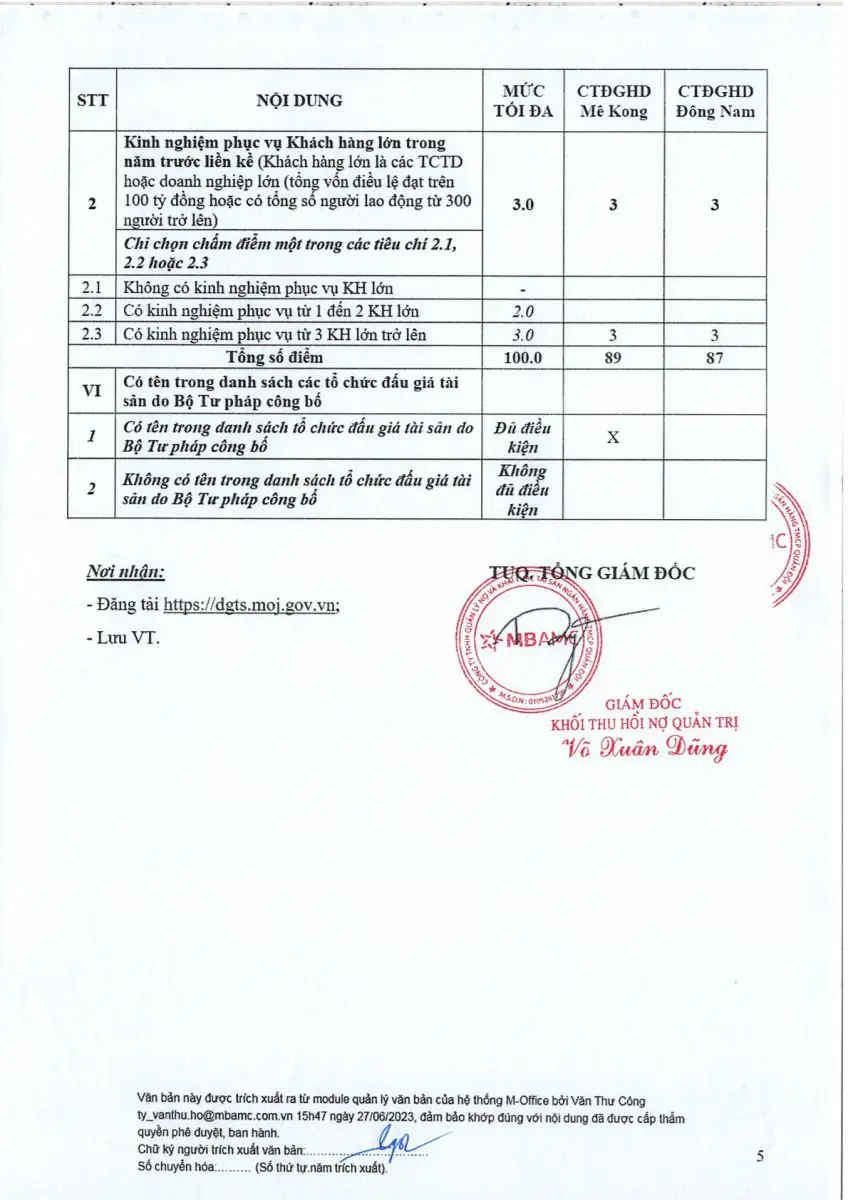Ảnh chụp văn bản thông báo, trang 5