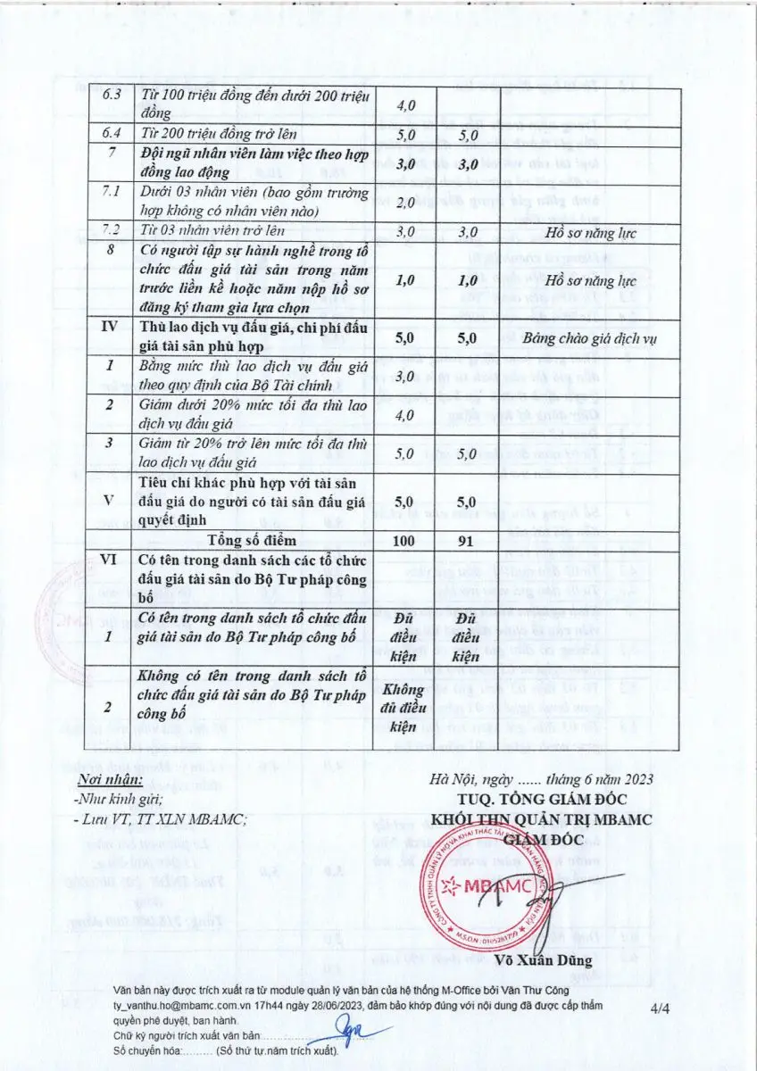 Ảnh chụp văn bản thông báo, trang 4