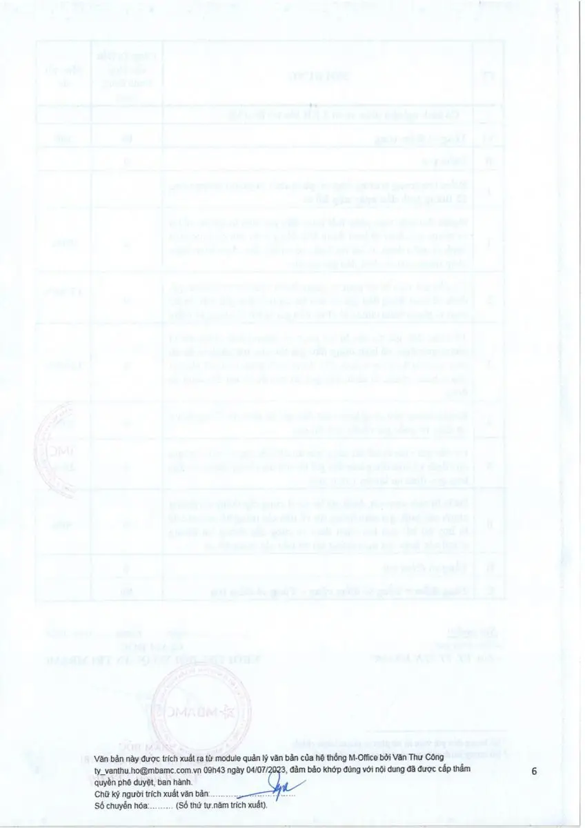 Ảnh chụp văn bản thông báo, trang 6