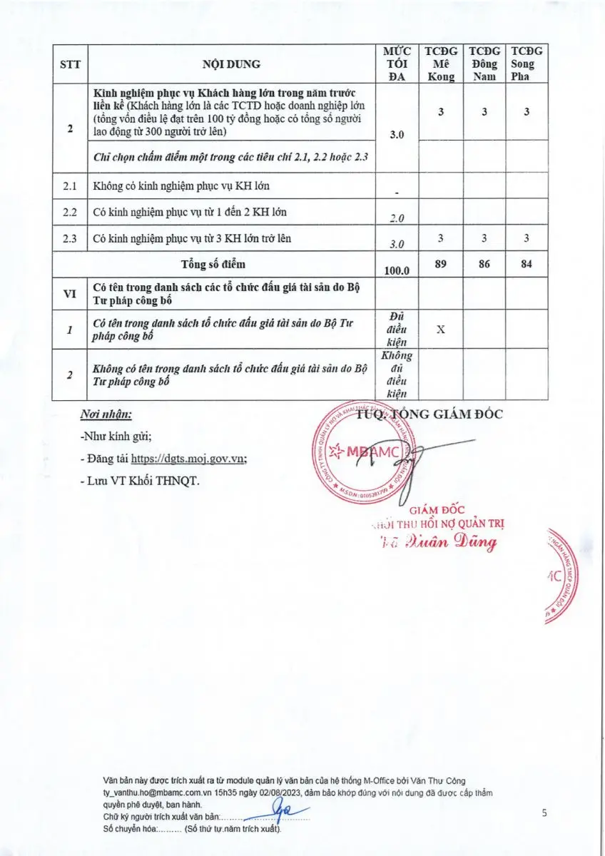 Ảnh chụp văn bản thông báo, trang 5