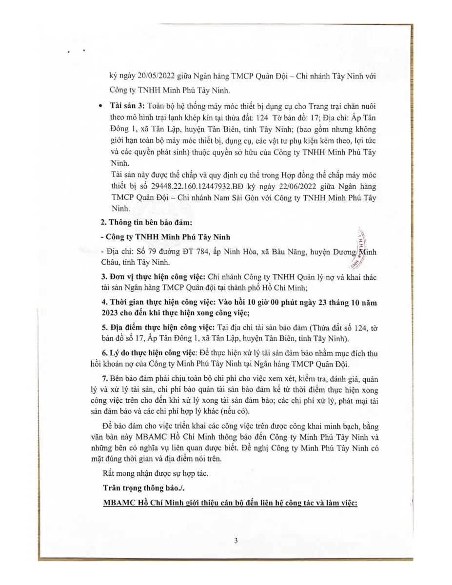 Ảnh chụp văn bản thông báo, trang 3