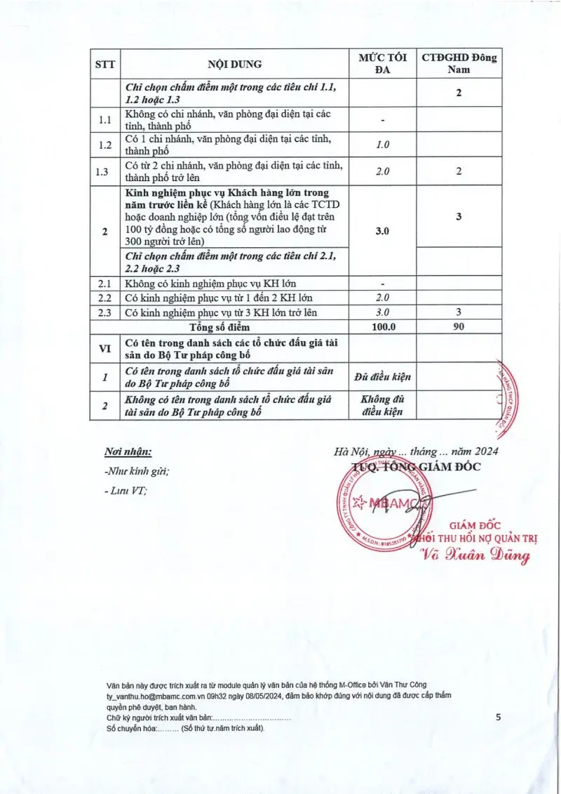Ảnh chụp văn bản thông báo, trang 5