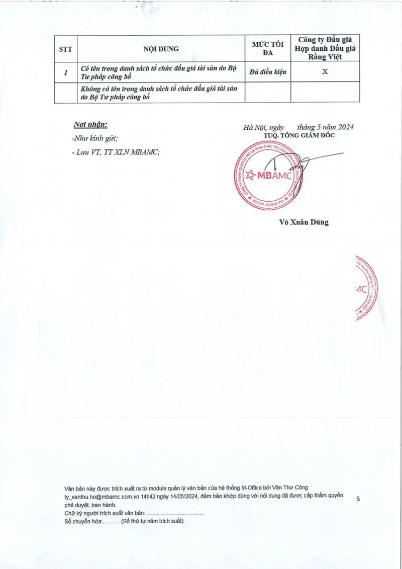Ảnh chụp văn bản thông báo, trang 5