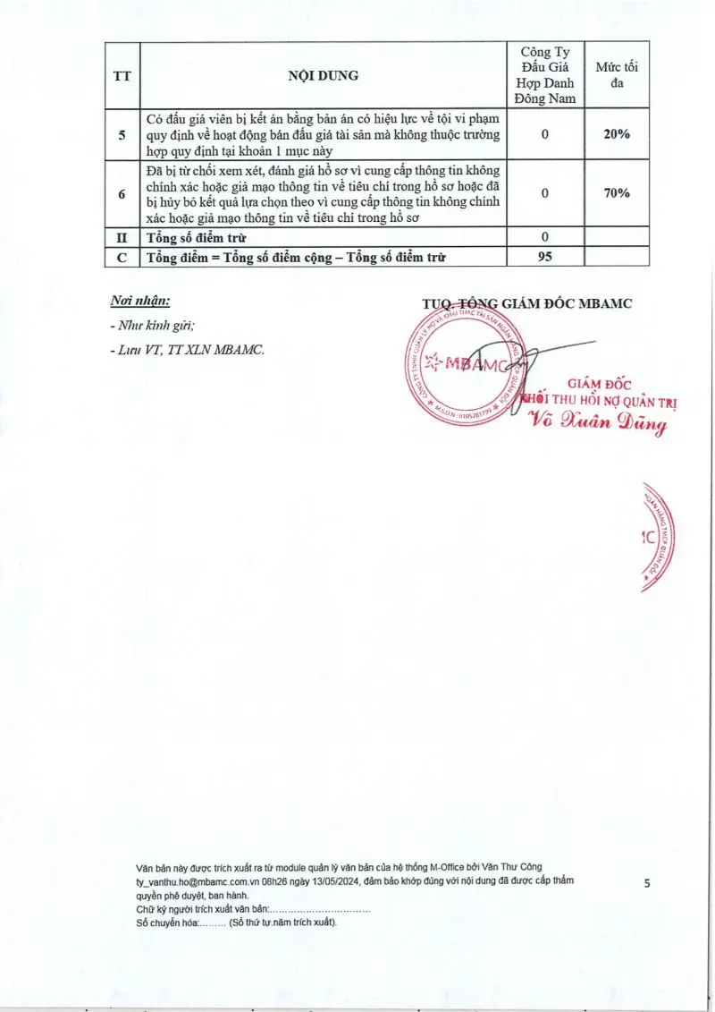 Ảnh chụp văn bản thông báo, trang 5