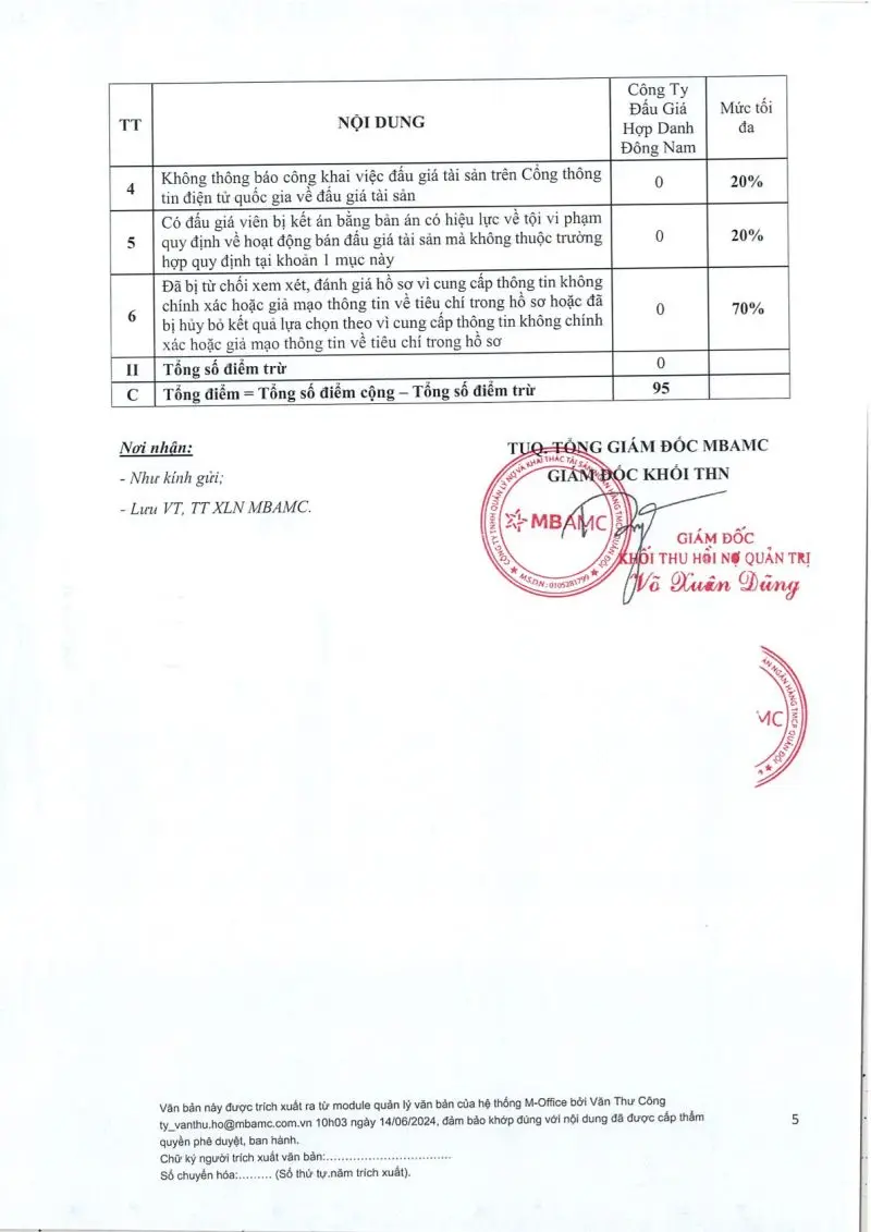 Ảnh chụp văn bản thông báo, trang 5