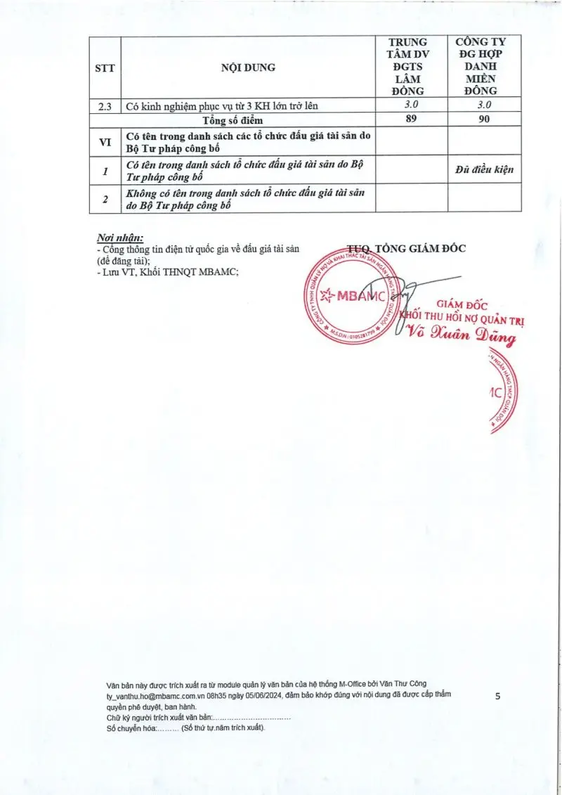 Ảnh chụp văn bản thông báo, trang 5