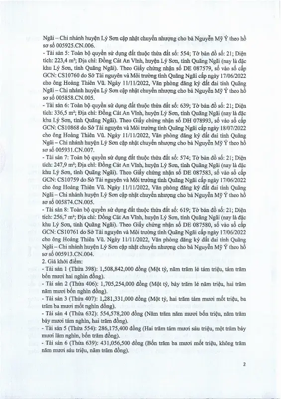 Ảnh chụp văn bản thông báo, trang 2
