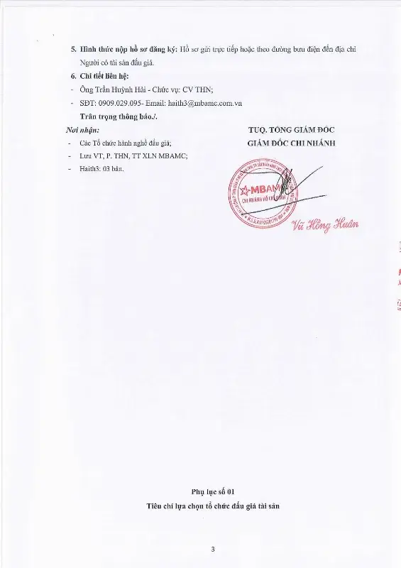 Ảnh chụp văn bản thông báo, trang 3