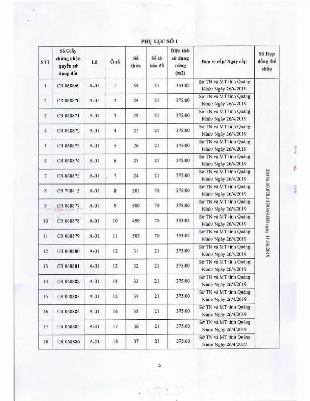Ảnh chụp văn bản thông báo, trang 5