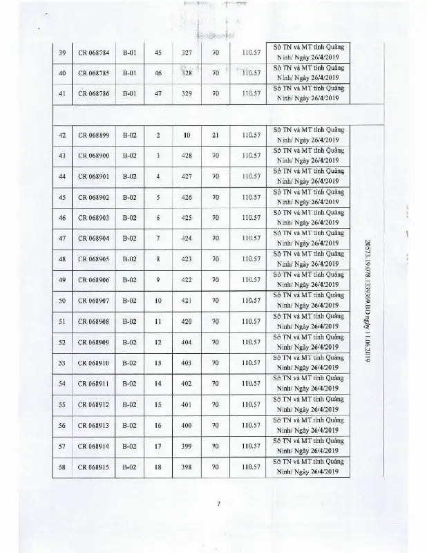 Ảnh chụp văn bản thông báo, trang 7
