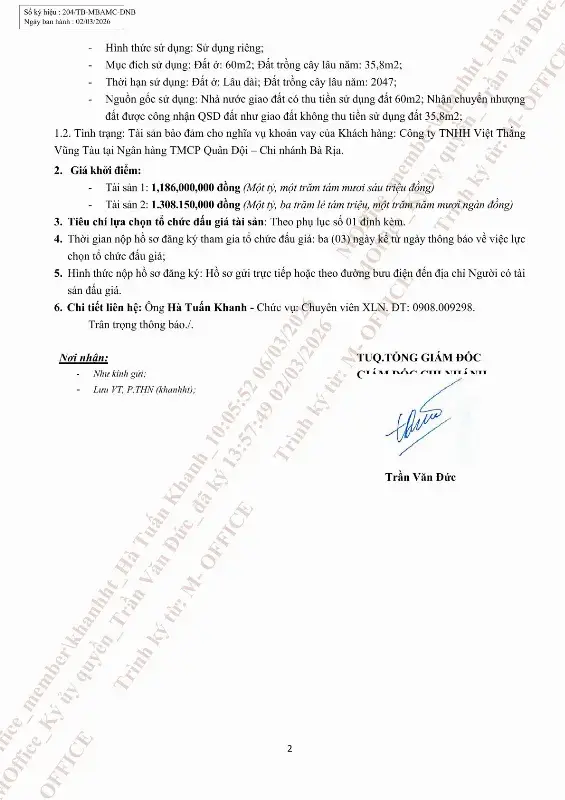 Ảnh chụp văn bản thông báo, trang 3